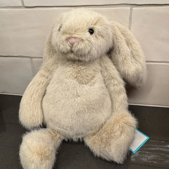 Jellycat Beige Plush Wheat Flufflet Bunny - Picture 2 of 5